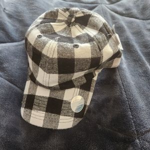 Womens flannel baseball hat new